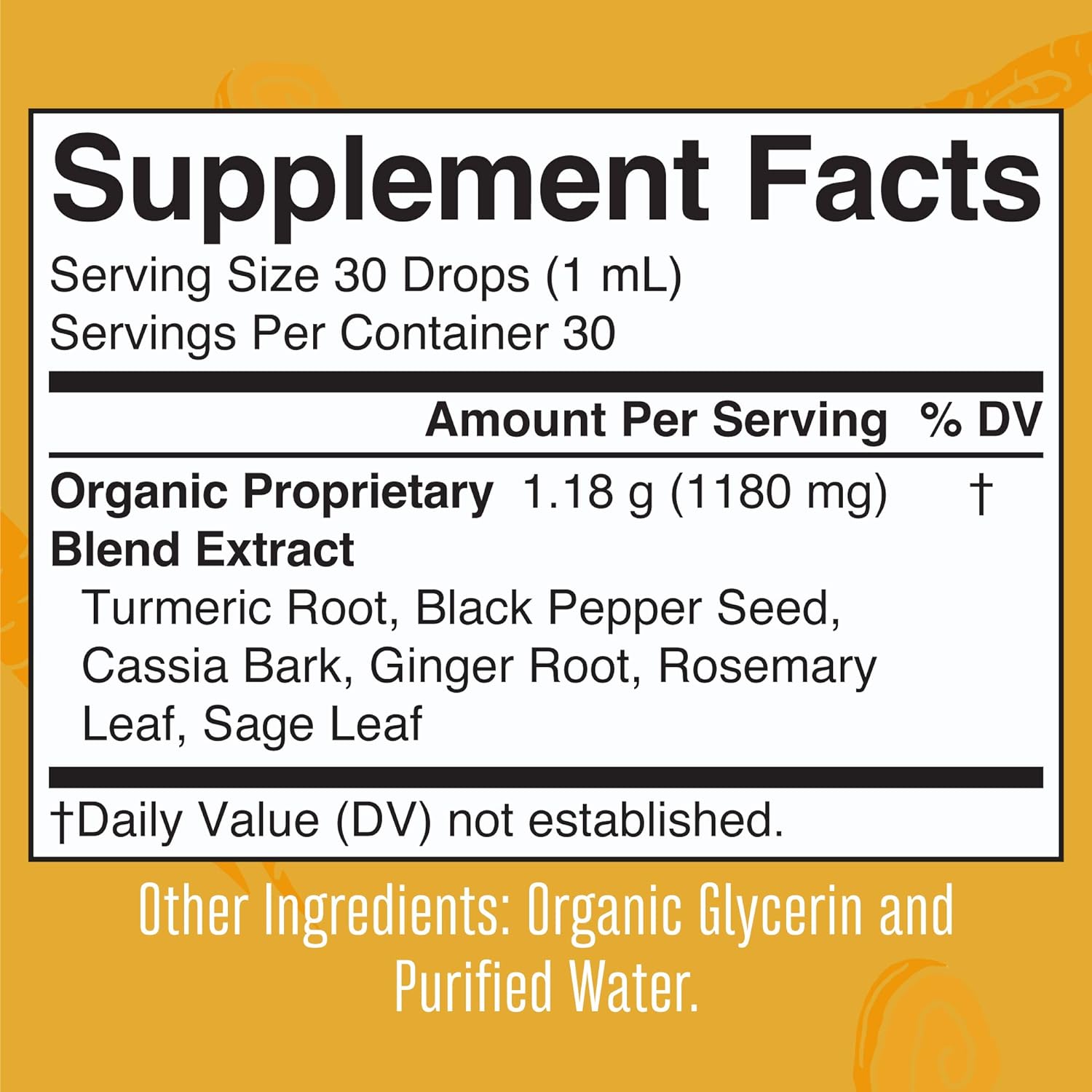 USDA Organic Turmeric Gold Liquid Drops by MaryRuth's | Liquid Herbal Blend | Turmeric Curcumin, Black Pepper, Cassia Cinnamon Bark, Ginger Root | Immune Support | Non-GMO | Vegan | 1oz : Health & Household