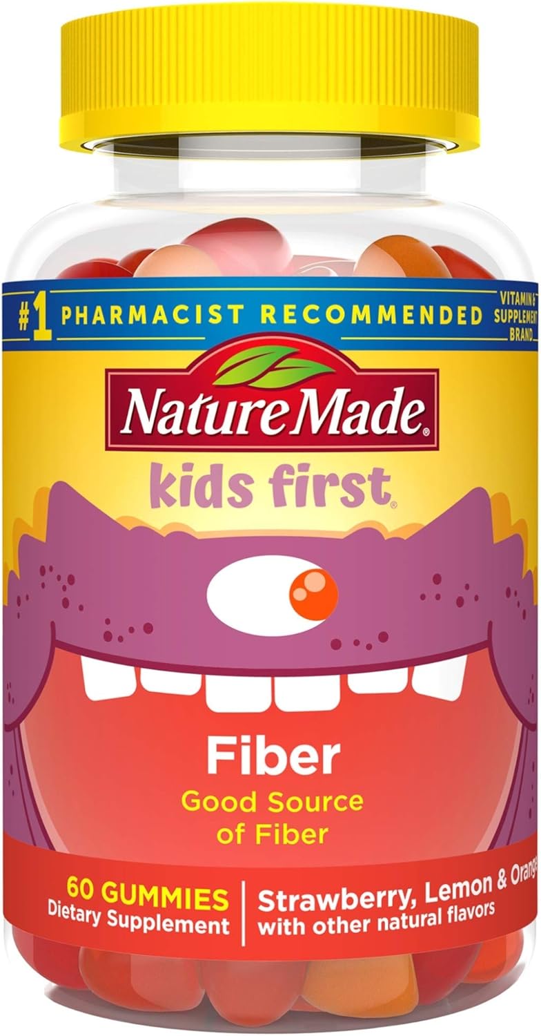 Nature Made Kids First Fiber Gummies, 60 Count for Digestive Health