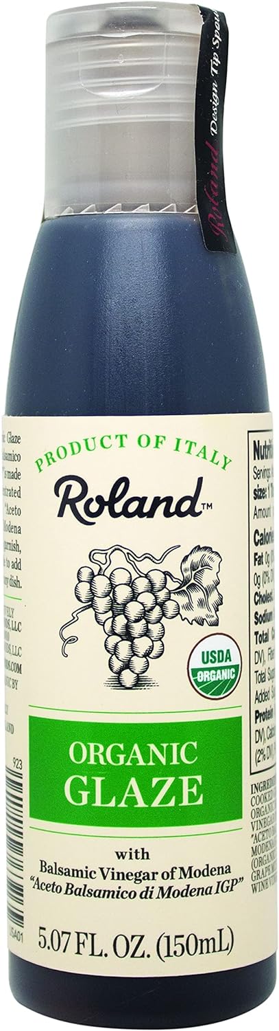 Roland Foods Organic Balsamic Glaze, Balsamic Vinegar of Modena IGP, Specialty Imported Food, 5.07 Fl Oz Bottle