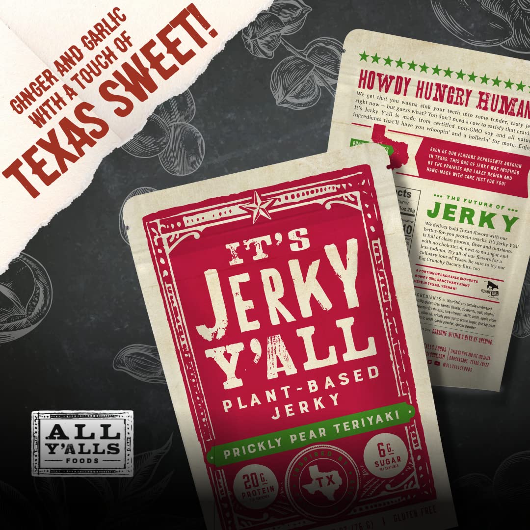 It's Jerky Y'all Plant Based Jerky TERIYAKI | Beyond Tender and Tasty Vegan Snacks | Non-GMO, Gluten Free, Vegetarian (6 Pack) : CDs & Vinyl
