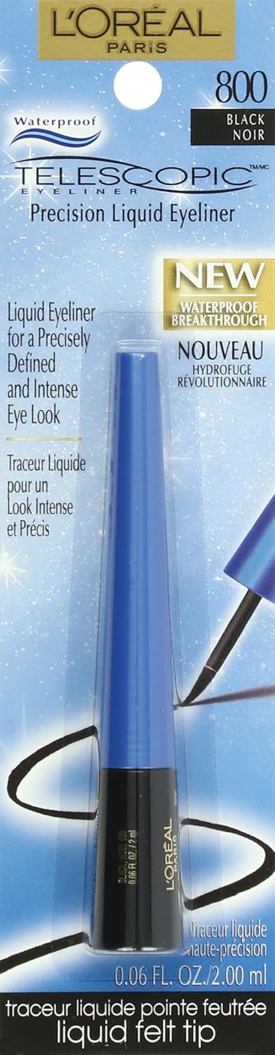 L'Oreal Paris Telescopic Precision Liquid Waterproof Eyeliner, Black