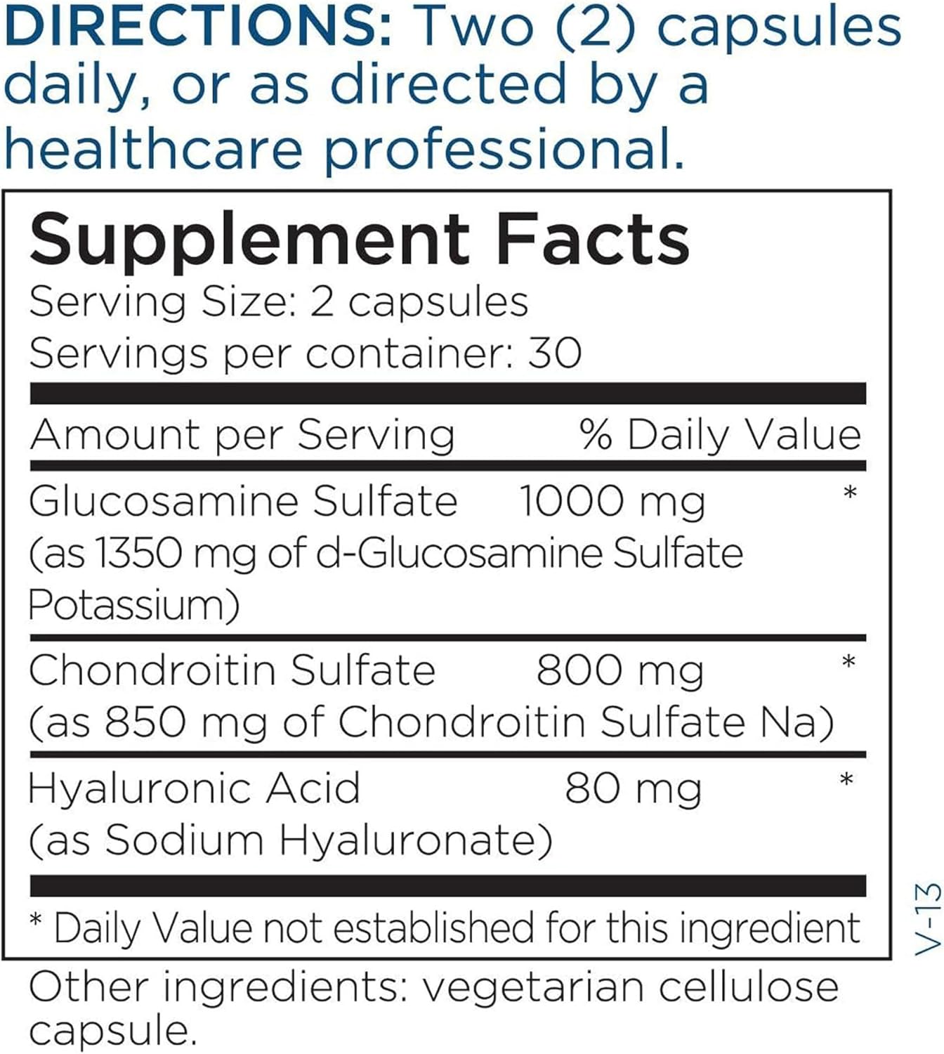 Metabolic Maintenance Glucosamine Chondroitin (1000Mg) With Hyaluronic Acid Supplement - Supports Joint Health + Tissue Hydration (60 Capsules) : Health & Household