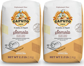 Molino Antimo Semolina Semola Flour, 1 Kilo Bag , (Pack Of 2)