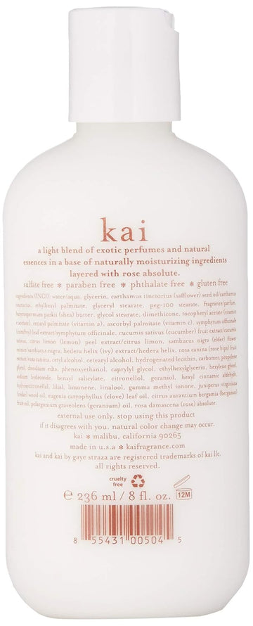 Kai Body Lotion, Rose, 8 Fl Oz
