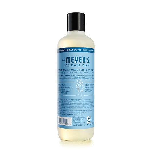 Mrs. Meyer'S Clean Day Moisturizing Body Wash For Women And Men, Biodegradable Shower Gel Formula Made With Essential Oils, Rain Water, 16 Oz