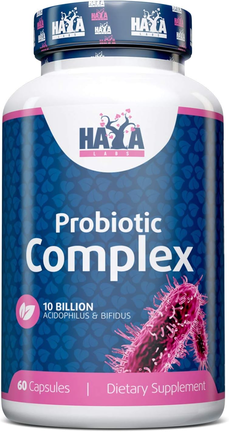 Haya Labs 10 Billion Acidophilus And Bifidus Probiotic Complex 60 Capsules
