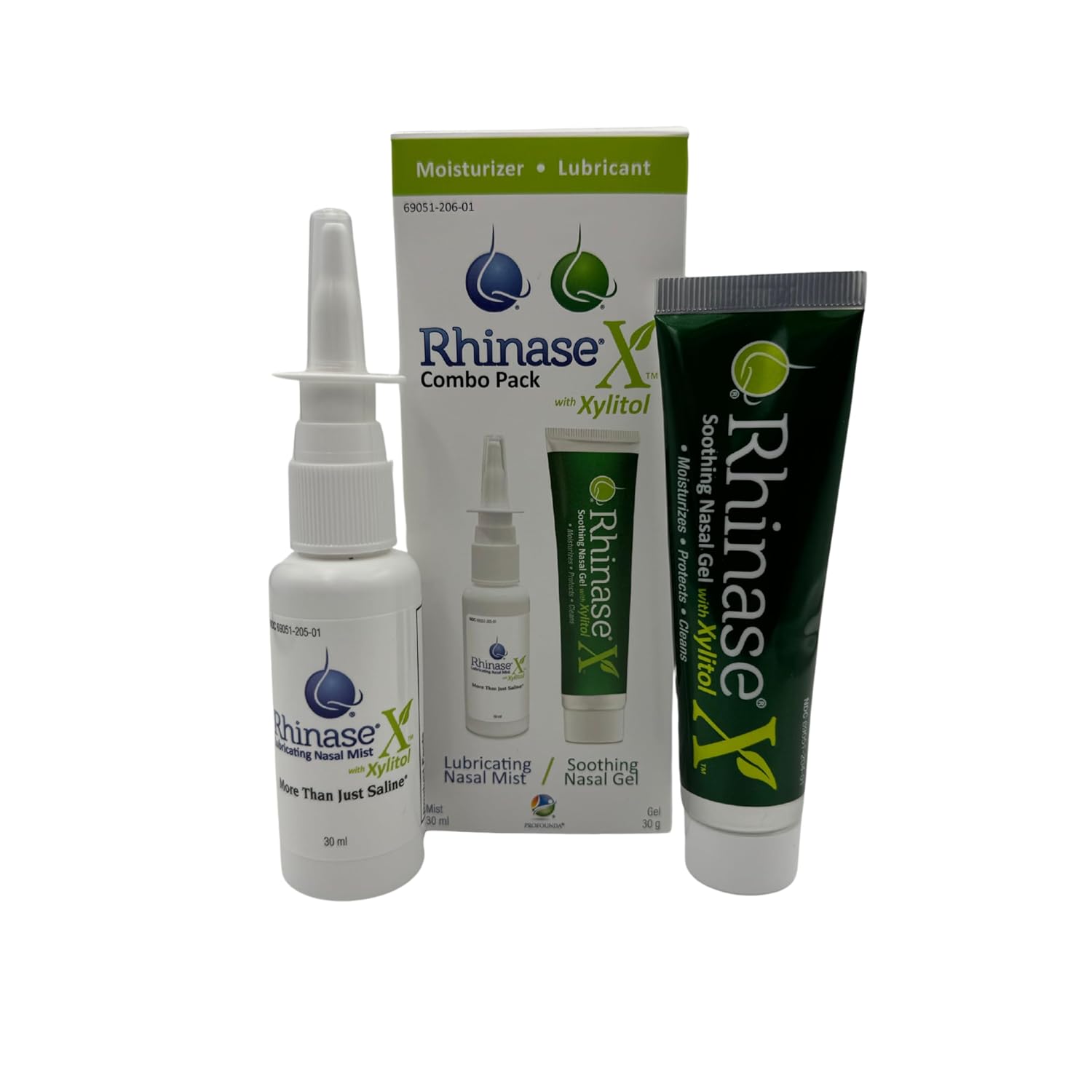 Rhinase X Combo Pack - Nasal Gel (30G) & Spray (30Ml) For Complete Nasal Relief From: Dryness, Congestion, Post Nasal Drip, And Allergies. Retain Moisture For Dry Nose Relief