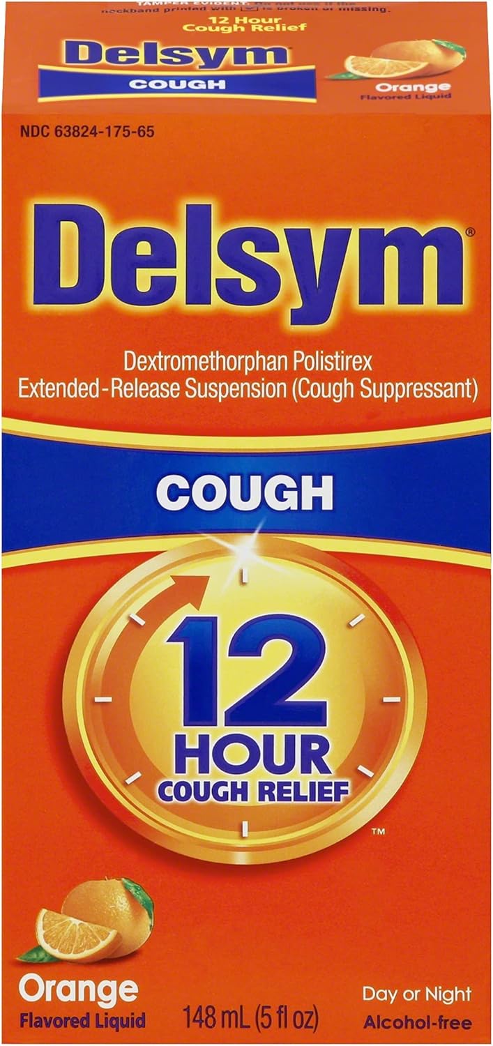 Delsym Adult 12 Hr Cough Relief Liquid, Grape, 5Oz