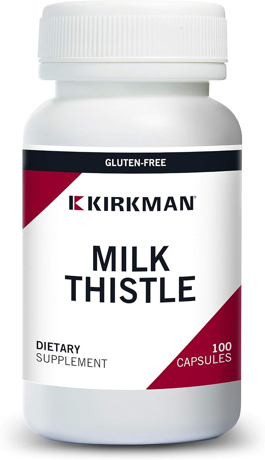 Kirkman Milk Thistle 100 Mg - Hypoallergenic | 100 Vegetarian Capsules