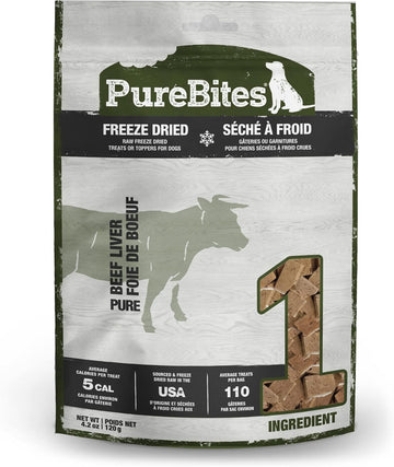 Purebites Beef Liver For Dogs, 4.2Oz / 120G - Mid Size
