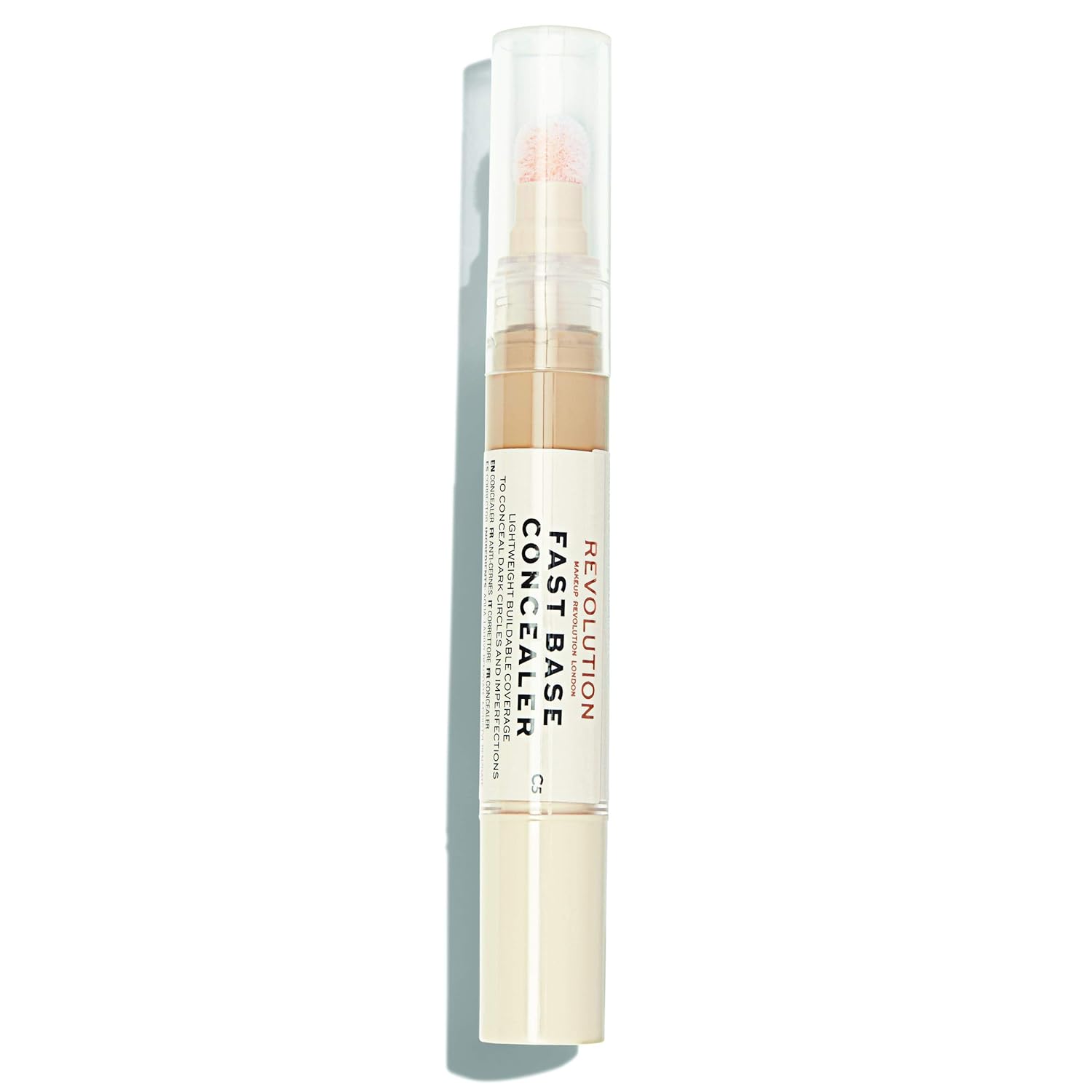 Makeup Revolution, Fast Base Makeup Concealer C5, Full Coverage Concealer, Concealer Stick, Face And Under Eye Concealer That Conceals And Corrects