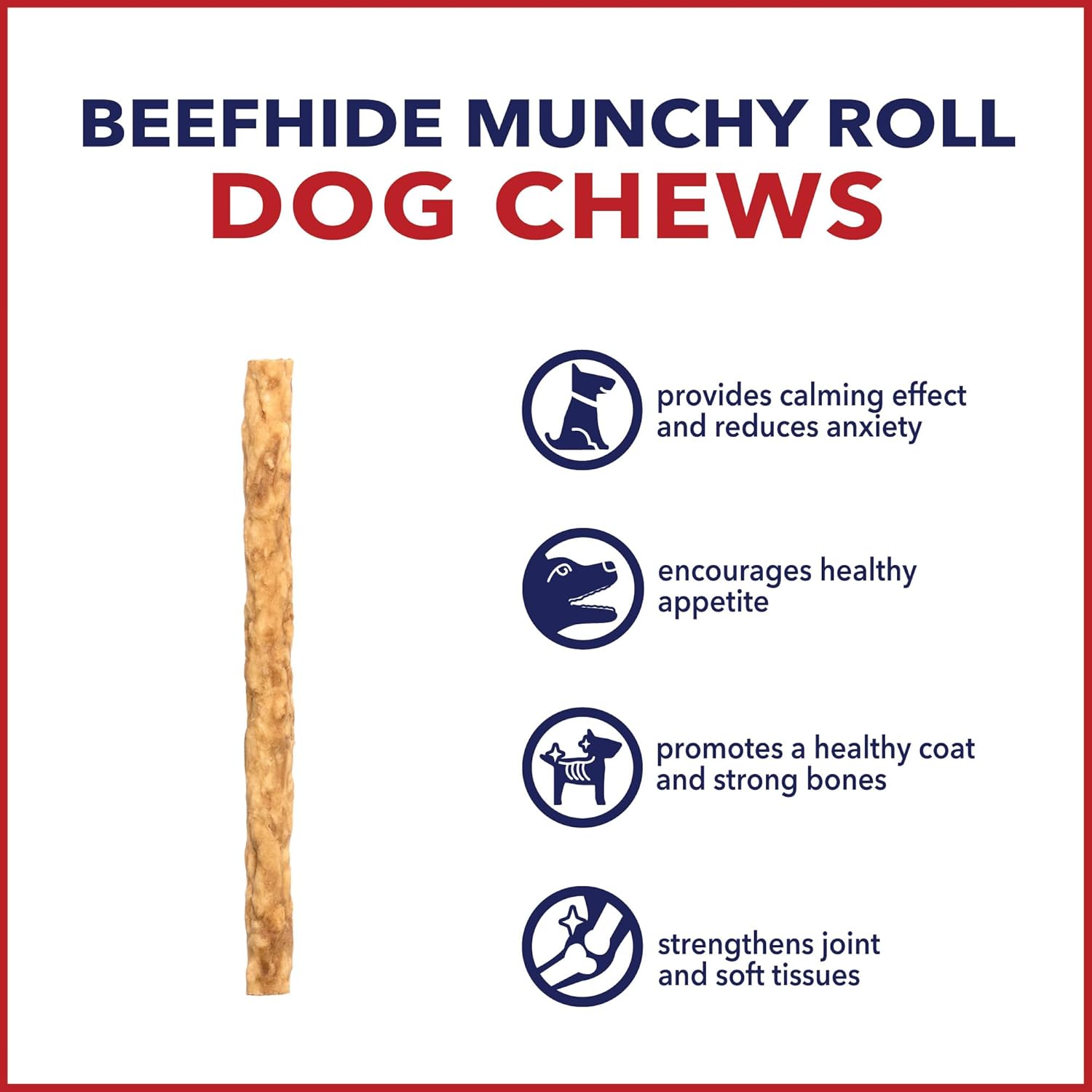 Pet Factory American Beefhide 5" Munch Mini Rolls Dog Chew Treats - Chicken Flavor, 1.5 lbs : Pet Supplies