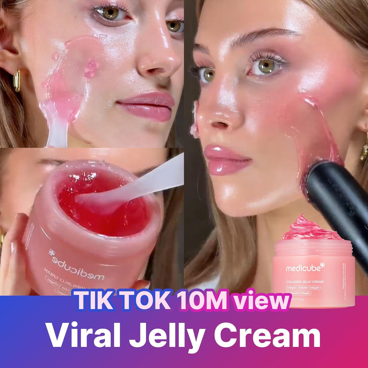 Medicube Collagen Jelly Cream- Niacinamide & Freeze-Dried Hydrolyzed Collagen - Boosts Skin'S Barrier Hydration And Gives 24H Glow & Lifted Look - Korean Skincare (1.69 Fl Oz (Pack Of 1))