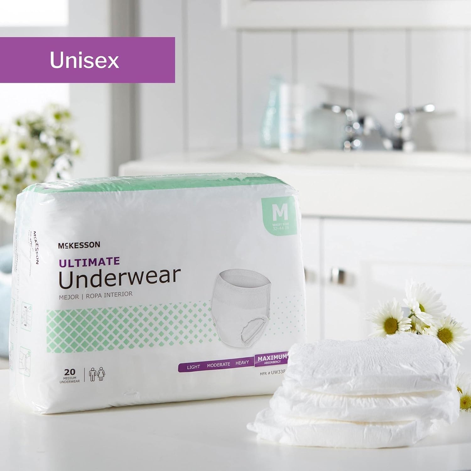 McKesson Ultimate Underwear, Incontinence, Maximum Absorbency, Medium, 20 Count : Health & Household