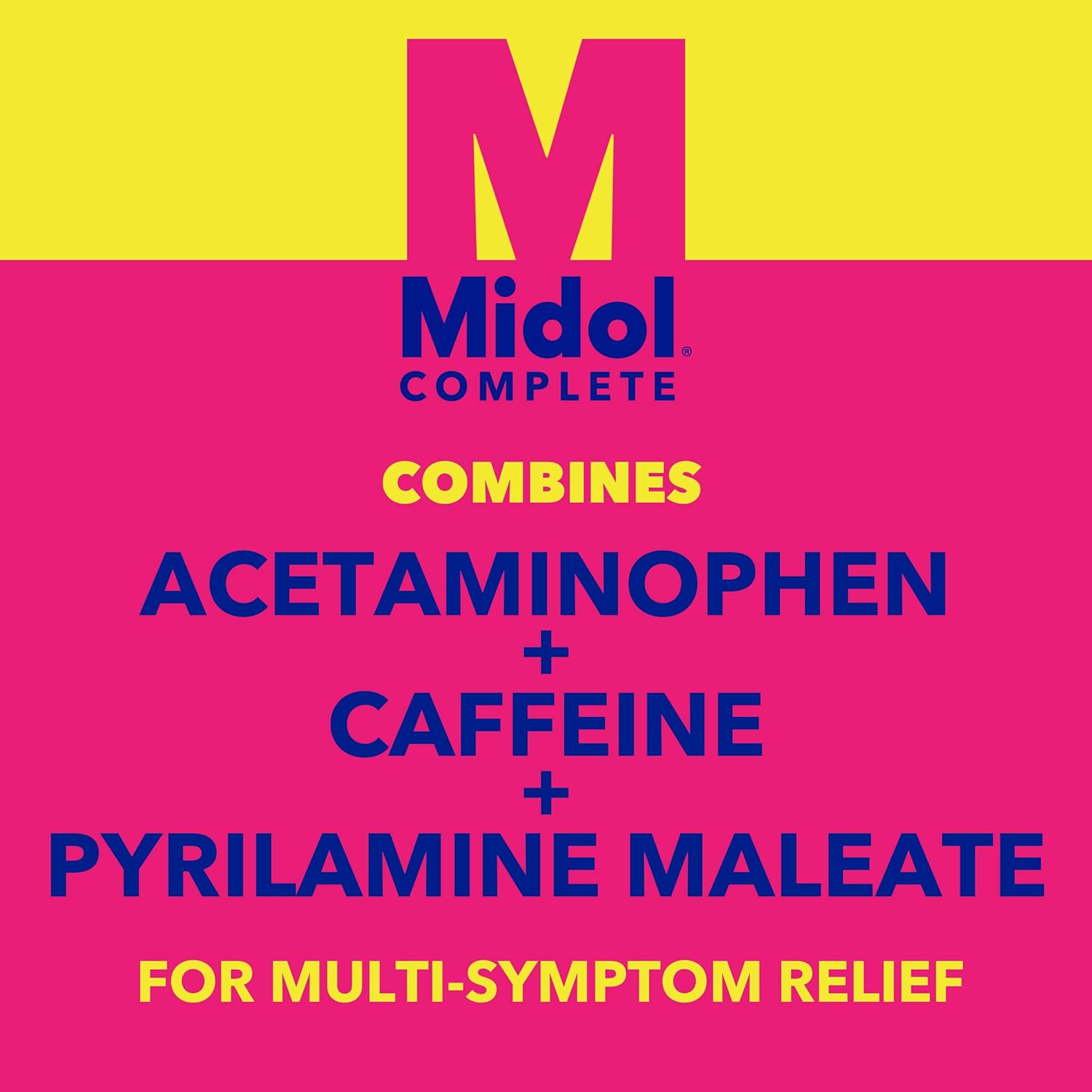 Midol Complete, Menstrual Period Symptoms Relief Including Premenstrual Cramps, Pain, Headache, and Bloating, Caplets, 24 Count : Health & Household