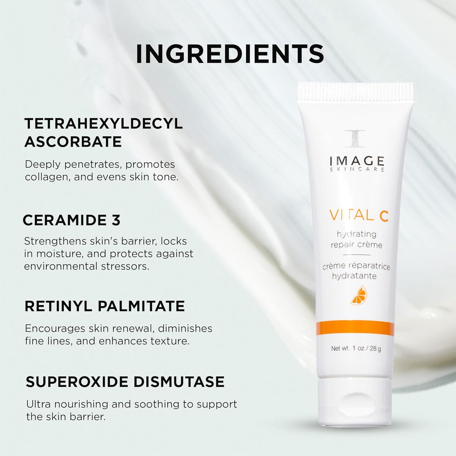Image Skincare, Vital C Hydrating Repair Crème, Face Night Cream With Hyaluronic Acid, Discovery Size, 1Oz : Beauty & Personal Care