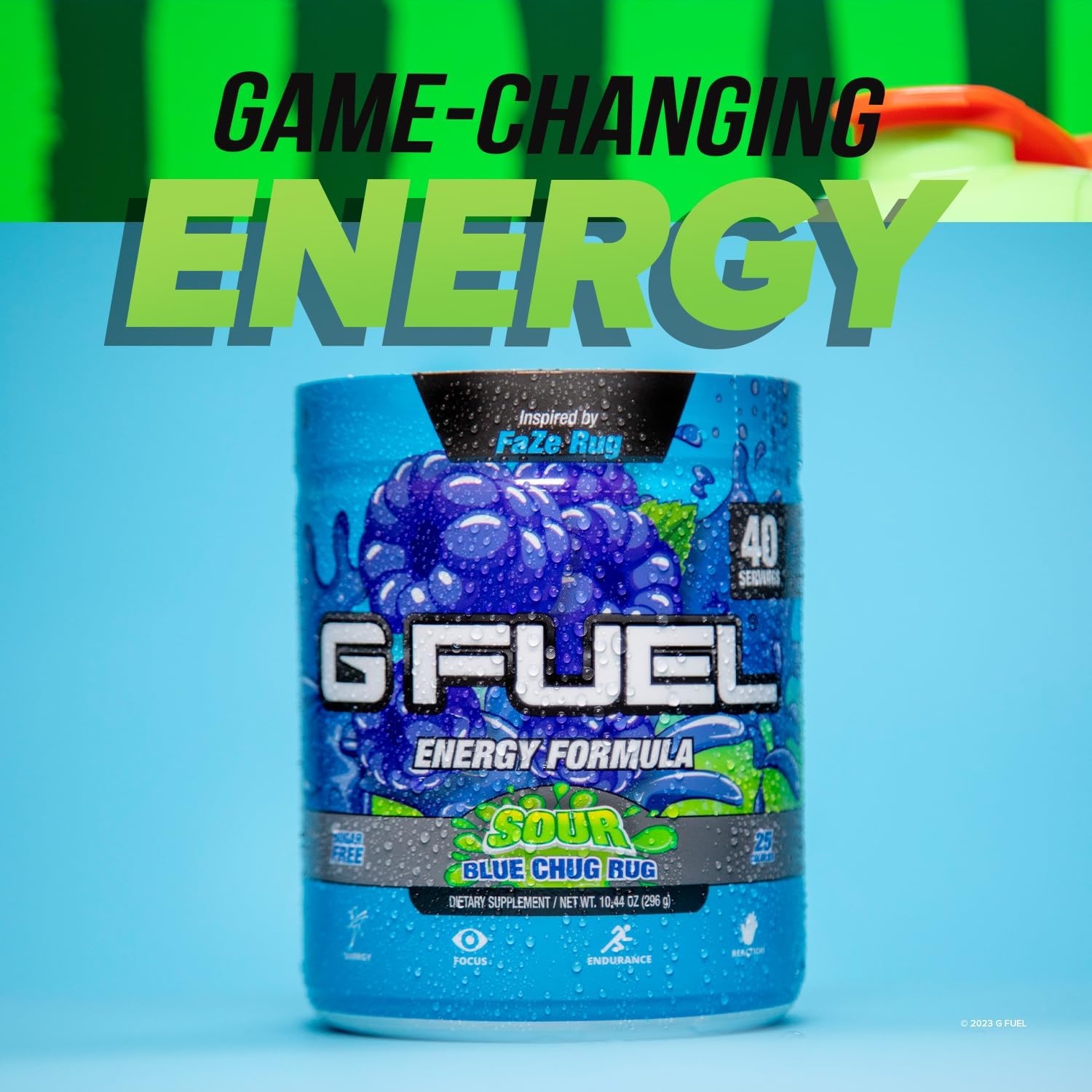 G Fuel Chug Rug Energy Drink Powder, Pre Workout Caffeine Mix For Gaming, Sugar Free Focus Amino, Vitamin + Antioxidants, 10.44Oz (Sour Blue Raspberry, 40 Servings) : Health & Household