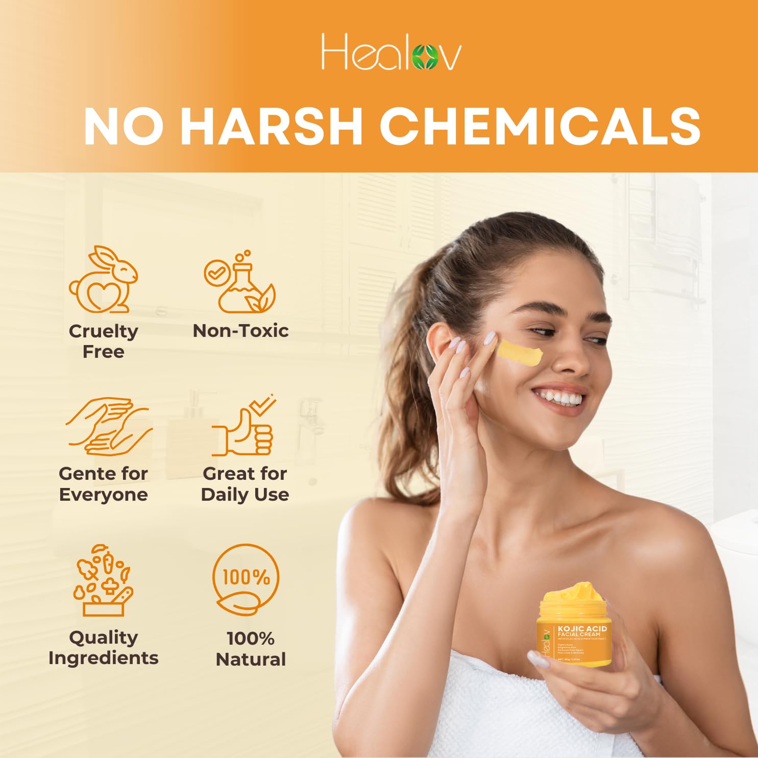 Kojic Acid Cream – Skin Brightening Cream For Age Spots, Hyperpigmentation, Intimate Areas – Dark Spot Remover, Reduces Acne, Scars, And Evens Tone – Kojic Acid Lotion For Brighter, Glowing Look : Beauty & Personal Care