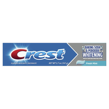 Crest Cavity & Tartar Protection Toothpaste, Whitening Baking Soda & Peroxide, Mint , 5.7Oz