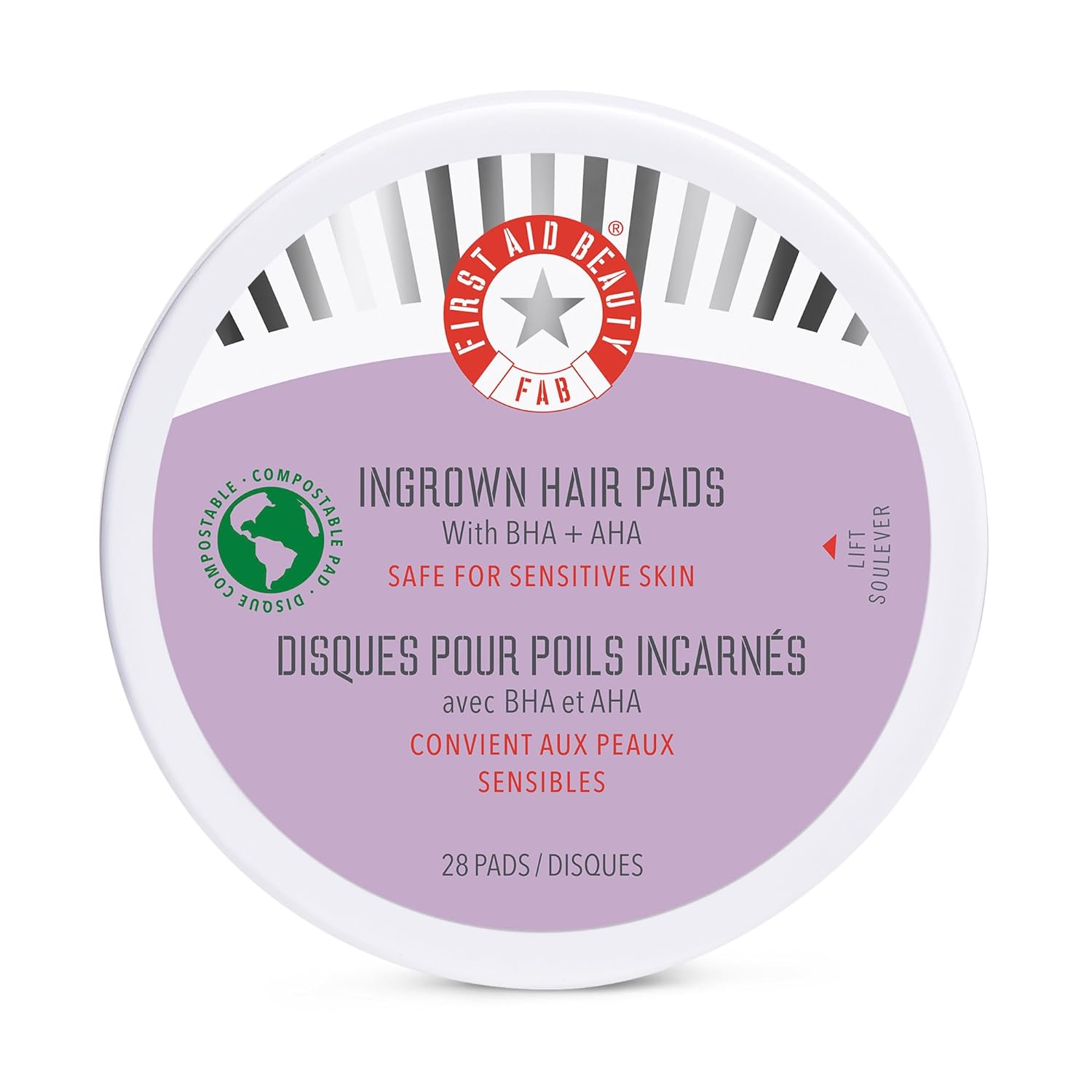 First Aid Beauty Ingrown Hair Pads With Bha + Aha – Ingrown Treatment Pads Exfoliate To Help Prevent Razor Bumps – For Underarm + Bikini Area – Compostable For Daily Use – 28 Pads