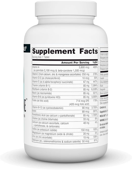 Source Naturals Mega-One Muti-Vitamin With Minerals, No Iron - 90 Tablets