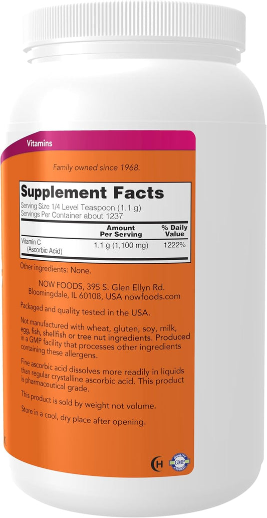 Now Foods Supplements, Vitamin C Crystals (Ascorbic Acid), Antioxidant Protection*, 3-Pound