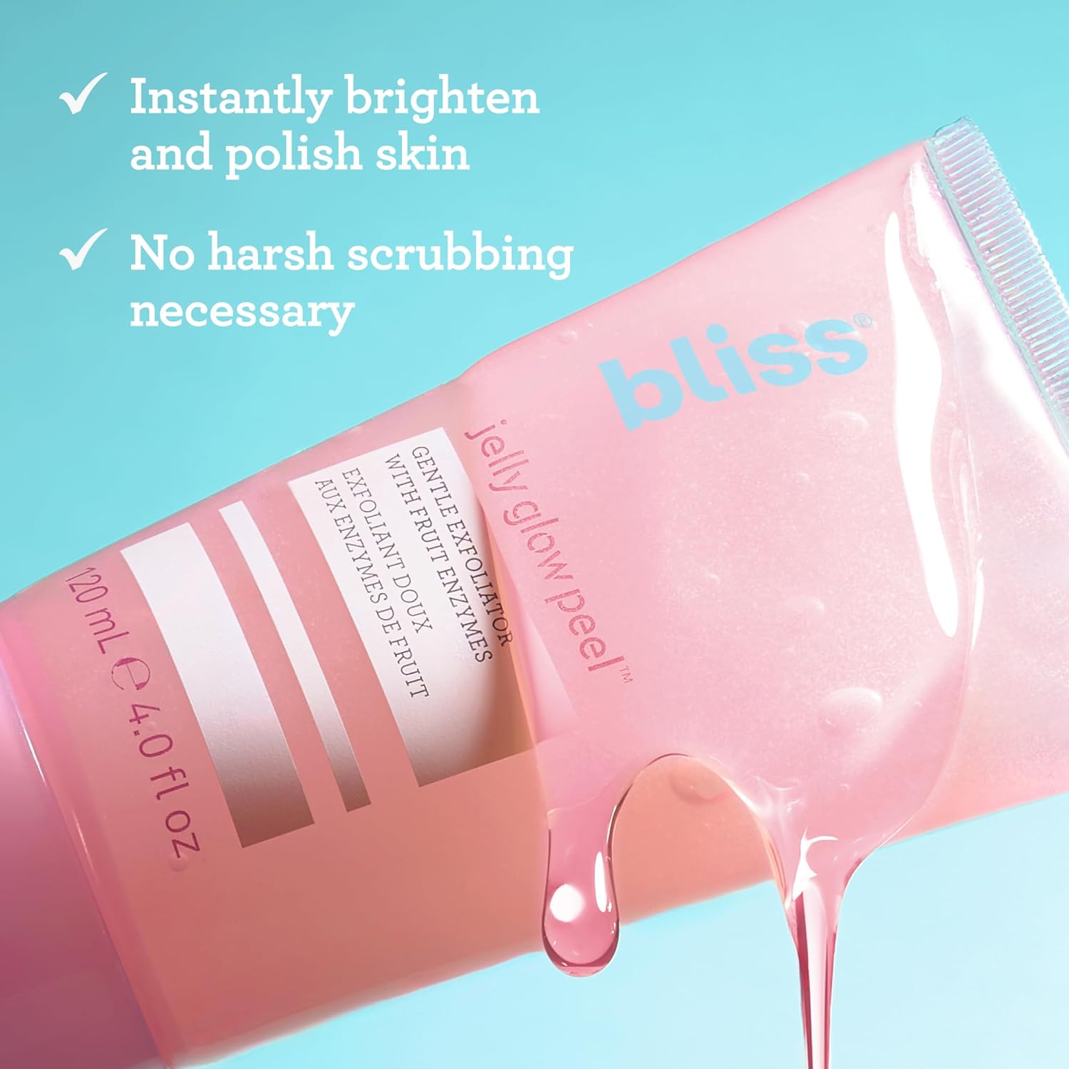 Bliss Jelly Glow Peel™ Exfoliator + Disappearing Act Niacinamide Toner | Clean | Cruelty Free | Paraben Free : Beauty & Personal Care