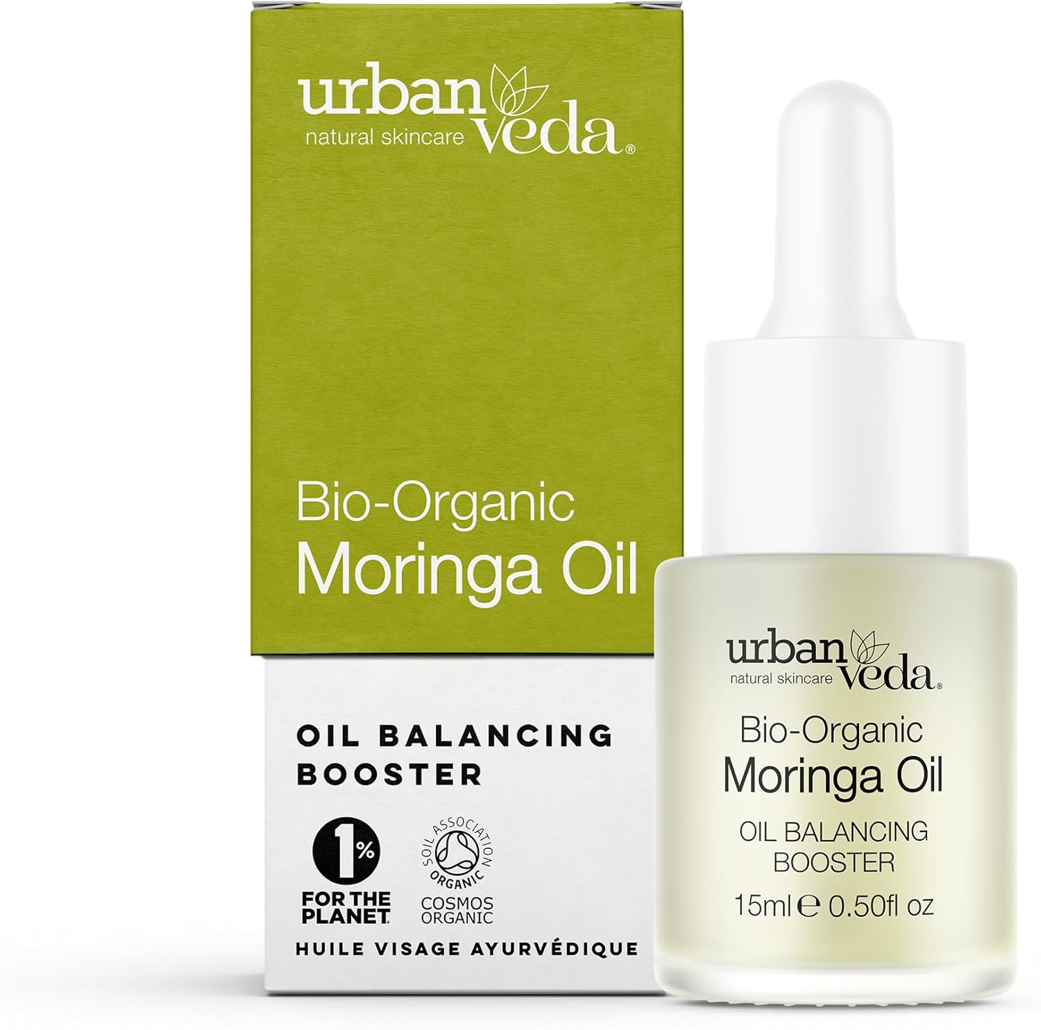Urban Veda Bio Organic Moringa Oil | For Pimple & Acne Prone Skin| Oil Balancing Booster With Squalene | Vitamin A, B, C & E Bio Oil For Face | For Teens To Adults |Rejuvenates & Nourishes Skin | 15Ml