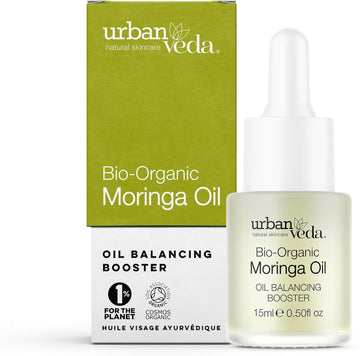 Urban Veda Bio Organic Moringa Oil | For Pimple & Acne Prone Skin| Oil Balancing Booster With Squalene | Vitamin A, B, C & E Bio Oil For Face | For Teens To Adults |Rejuvenates & Nourishes Skin | 15Ml