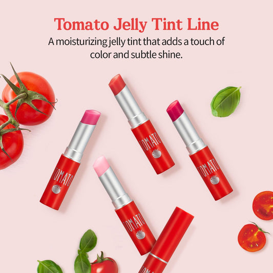 SKINFOOD Tomato Jelly Tint Lip (#02 Berry Tomato) - Moisturizing Tinted Lip Balm with Tomato Extracts, Healthy Looking Long Lasting Natural Lip Makeup - Natural Tinted Lip Balm - Lip Balm with Color