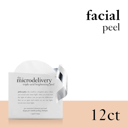 philosophy microdelivery - triple-acid brightening peel, 12 ct