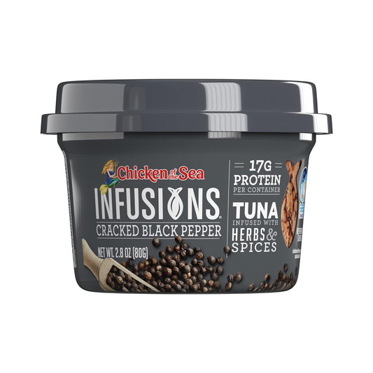 Chicken of the Sea Infusions Tuna, Cracked Black Pepper, 2.8-Ounce Cups (Pack Of 6)