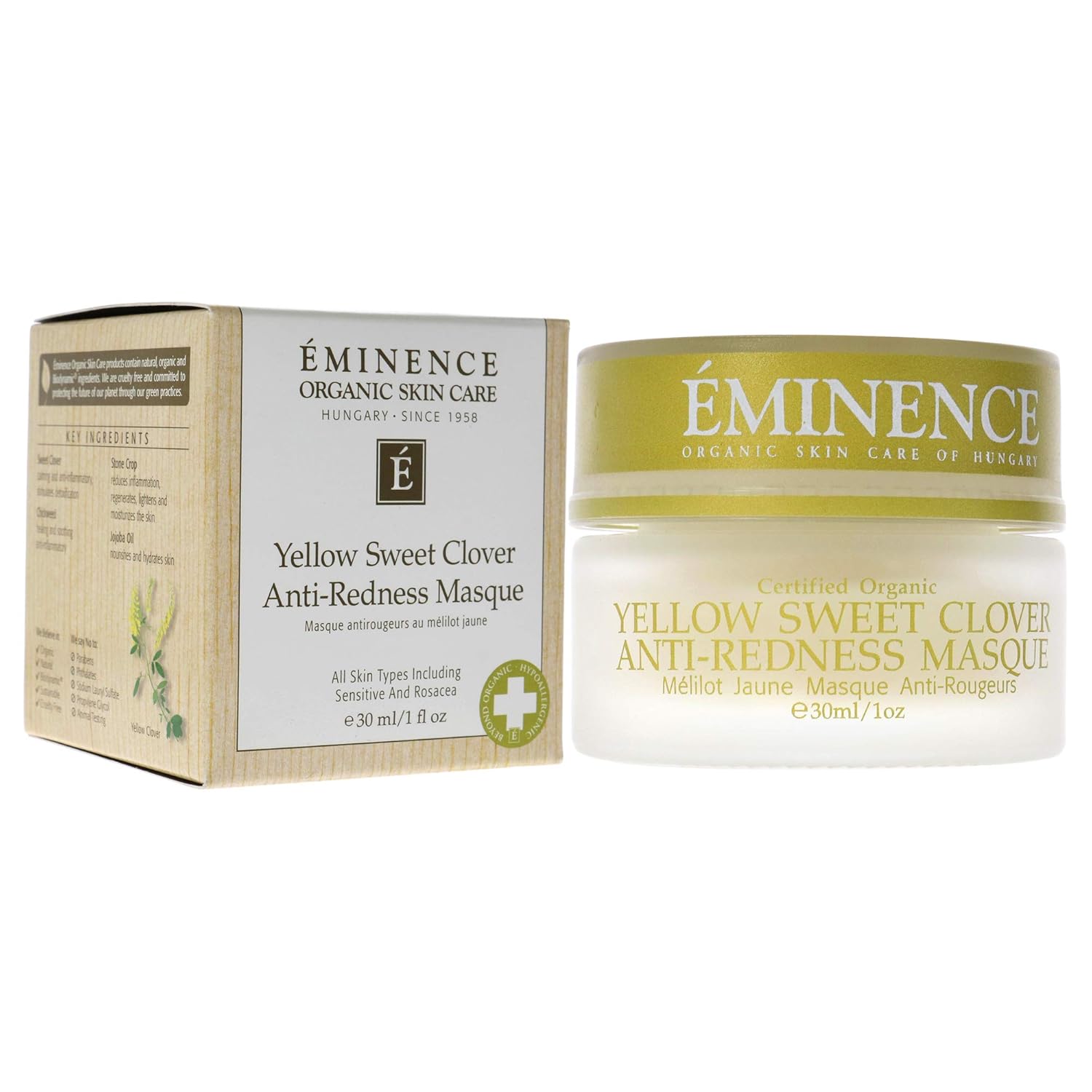 Eminence Yellow Sweet Clover Anti-Redness Masque 1 Ounce : Beauty & Personal Care