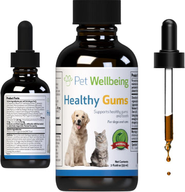 Pet Wellbeing - Healthy Gums For Cats - Natural Support For For Healthy Gums, Teeth And Breath In Felines - 2Oz (59Ml)