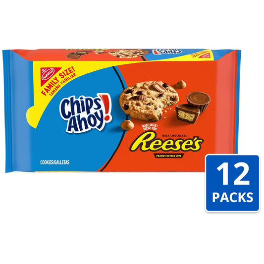 Chips Ahoy! Reese’S Peanut Butter Cup Chocolate Chip Cookies, Family Size, 12 - 14.25 Oz Packs