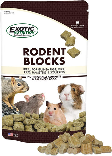 Rodent Blocks - Nutritional Rodent Food - For Rats, Mice, Squirrels, Degus (3 Lb.)