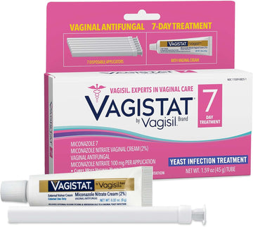 Vagistat 7 Day Yeast Infection Treatment For Women, Helps Relieve External Itching And Irritation, Contains 2% External Miconazole Nitrate Cream & 7 Disposable Applicators, By Vagisil (Pack Of 1)