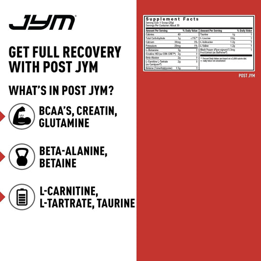 Post JYM Active Matrix, Post-Workout with BCAA's, Glutamine, Creatine
