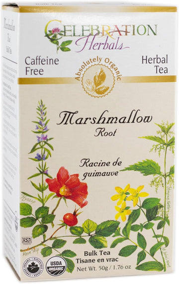 Celebration Herbals Organic Marshmallow Root Bulk Tea Caffeine Free -- 1.76 Oz