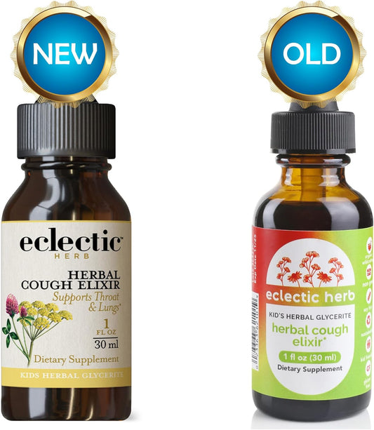 Eclectic Institute Kids, Herbal Cough Elixir, Black Cherry Flavored | Non-Gmo, Gluten-Free | 1 Fl Oz (30 Ml)