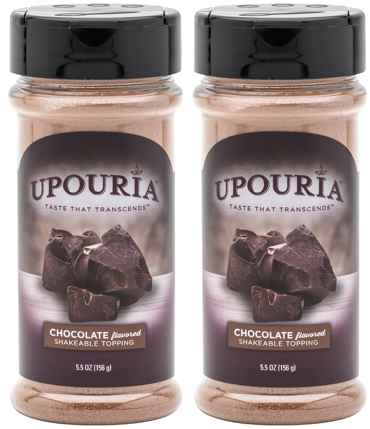 Upouria Chocolate Flavored Shakeable Topping 5.5 Ounce - (Pack of 2)