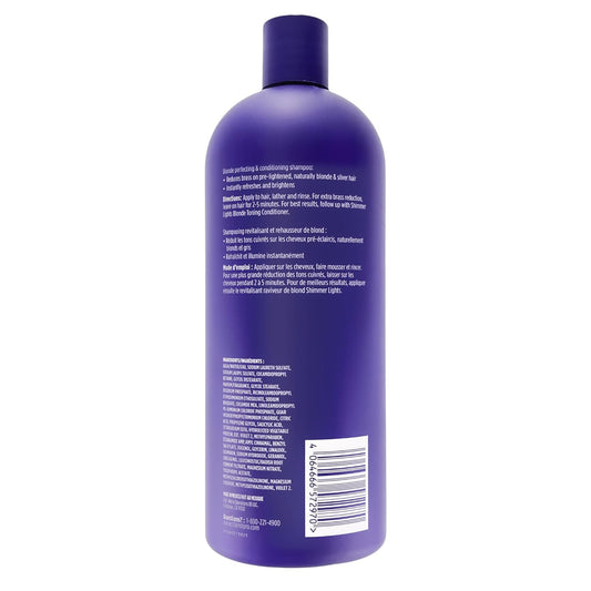 Clairol Professional Shimmer Lights Purple Shampoo Fl. Oz | Neutralizes Brass & Yellow Tones For Blonde Silver Gray Highlighted Hair