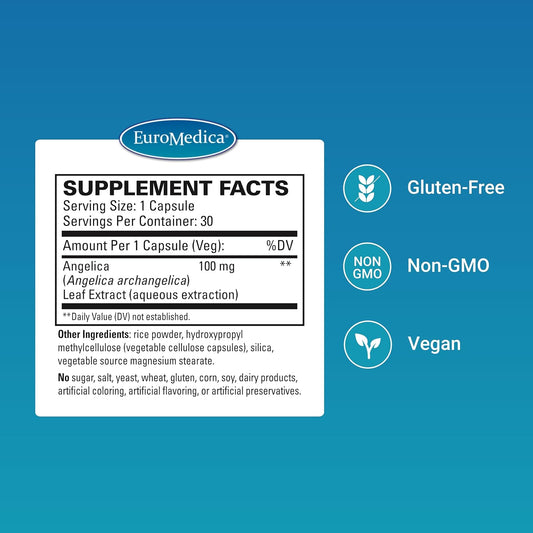 Euromedica Bladder Manager - Bladder Support Supplement - Dietary Supplement With Angelica Leaf Extract - Vegan Capsules To Aid Urinary Tract Function & Health - 30 Capsules