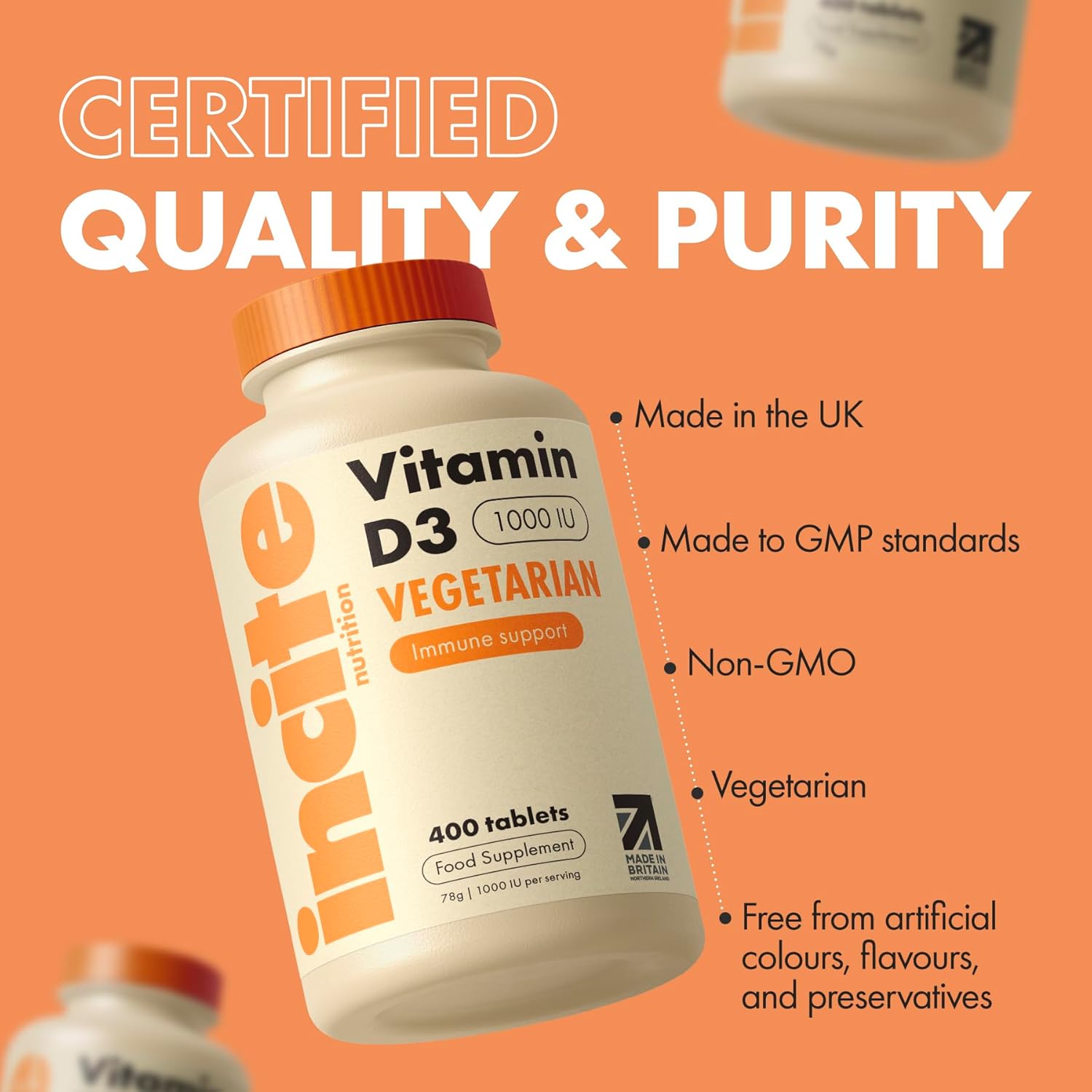 Vitamin D 1000iu - 1+ Year Supply - High Strength 400 Easy Swallow Tablets - One a Day High Strength Cholecalciferol VIT D3 - Vegetarian Supplement - Microtablets - Made in UK : Amazon.co.uk: Health & Personal Care