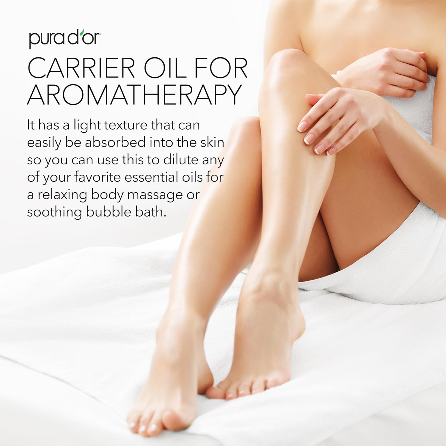 PURA D'OR 16 Oz ORGANIC Sweet Almond Oil - 100% Pure & Natural USDA Certified Cold Pressed Carrier Oil For DIY Beauty - Non-Greasy, Unscented, Hexane Free Moisturizer - Massage Oil For Hair & Skin : Health & Household