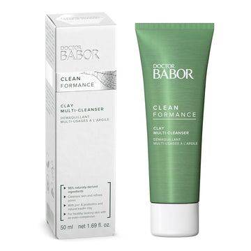 Babor Cleanformance Clay Multi-Cleanser, Removes Makeup & Impurities While Gently Cleansing, Leave On As Mask To Balance Skin And Refine Pores, Infused With Kaolin Clay & Probiotics, 1.69 Oz