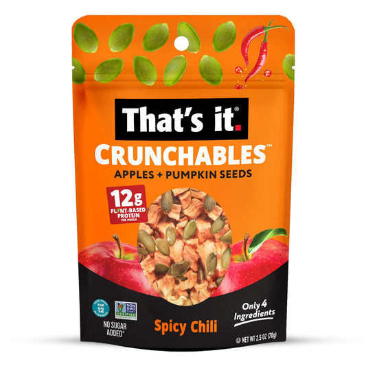 That'S It. Crunchables (Apple + Spicy Chili) Plant Based Protein, Gluten-Free Crunchy Snack Mix, (4 Packs X 2.5Oz) Perfect For Salad Topper And Yogurt Topper