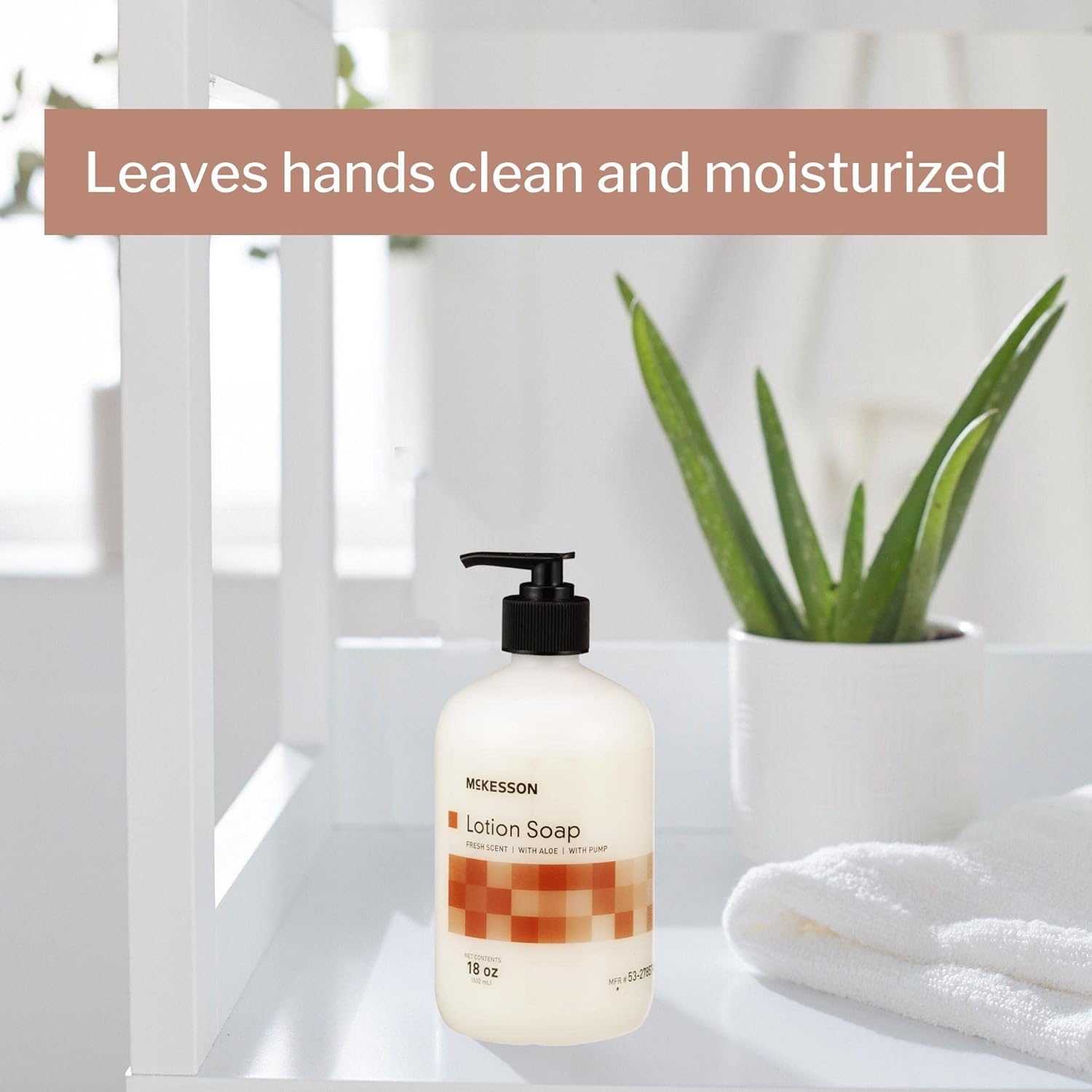 McKesson Lotion Hand Soap - Gentle Soap with Aloe - Fresh Scent - 18 oz, 1 Count : Hand Washes : Beauty & Personal Care