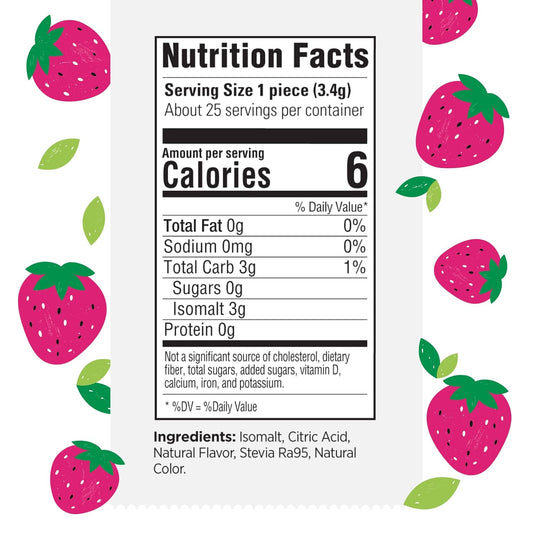 Stevita Hard Candy, Sublime Strawberry - Pack Of 6 - Sugar & Aspartame Free - Naturally Flavored & Sweetened - Non-Gmo, Gluten Free, Keto Friendly