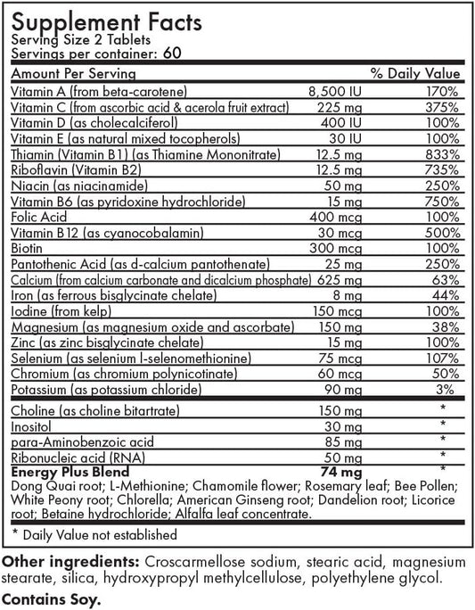 Futurebiotics Multi Vitamin Energy Plus for Women, 120 Tablets : Health & Household